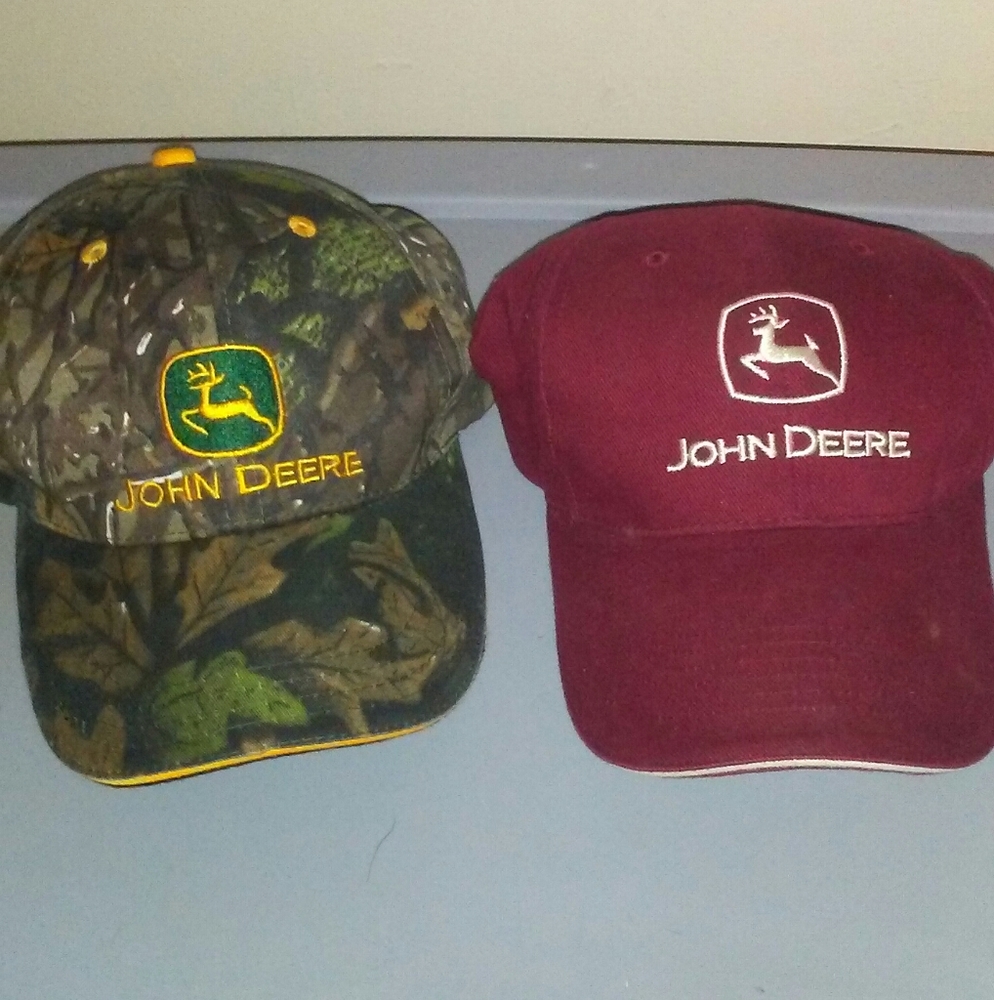 (2) John Deere Hats